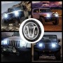 7 inch H4 DC 9V-30V 6000LM 6000K/3000K 55W IP67 3LED Lamp Beads Car Round Shape LED Headlight Lamps for Jeep Wrangler, with Angel Eye