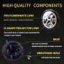 7 inch H4 DC 9V-30V 6000LM 6000K/3000K 55W IP67 4LED Lamp Beads Car Round Shape X LED Headlight Lamps for Jeep Wrangler, with Angel Eye