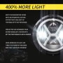 7 inch H4 DC 9V-30V 6000LM 6000K/3000K 55W IP67 4LED Lamp Beads Car Round Shape X LED Headlight Lamps for Jeep Wrangler, with Angel Eye