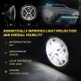 7 inch H4 DC 9V-30V 6000LM 6000K/3000K 55W IP67 4LED Lamp Beads Car Round Shape X LED Headlight Lamps for Jeep Wrangler, with Angel Eye