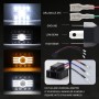 7 inch H4 DC 9V-30V 5000LM 6000K/3000K 45W IP67 8LED Lamp Beads Car Square Shape LED Headlight Lamps for Jeep Wrangler, with Lens