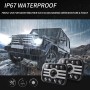 7 inch H4 DC 9V-30V 5000LM 6000K/3000K 45W IP67 8LED Lamp Beads Car Square Shape LED Headlight Lamps for Jeep Wrangler, with Lens