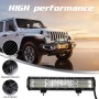 15 inch Three Rows 50W 4000LM 6000K IP67 Car Truck Off-road Vehicle LED Work Lights Spot / Flood Light, with 72LEDs SMD-3030 Lamps