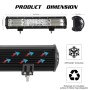 15 inch Three Rows 50W 4000LM 6000K IP67 Car Truck Off-road Vehicle LED Work Lights Spot / Flood Light, with 72LEDs SMD-3030 Lamps