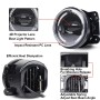 2 PCS 4 inch Car LED Angel Eyes Spotlight Modified Fog Lights for Jeep Wrangler / Dodge / Chrysler PT Cruiser