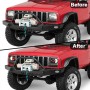 2 PCS 5X7 inch Car Modified Red Background LED Square Headlamp for Jeep Wrangler