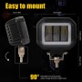 2 PCS Car 4 inch Square Spotlight Work Light with Angel Eyes (Blue Light)