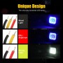 2 PCS Car 4 inch Square Spotlight Work Light with Angel Eyes (Blue Light)