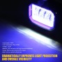 2 PCS Car 4 inch Square Spotlight Work Light with Angel Eyes (Blue Light)