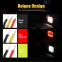 2 PCS Car 4 inch Square Spotlight Work Light with Angel Eyes (Red Light)