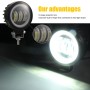 2 PCS Car 4 inch Round Spotlight Work Light with Angel Eyes (White Light)