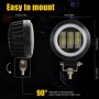 2 PCS Car 4 inch Round Spotlight Work Light with Angel Eyes (Yellow Light)