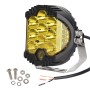 OL-1950Y 5 inch DC12V-30V 5000LM 6500K 50W Car LED Light on Three Sides Headlight for Jeep Wrangler (Gold Light)