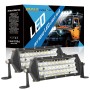 E6 2 PCS DC9-30V / 144W / IP67 / 6000K Car 8 inch 5-row LED Work Light Headlight