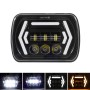 Car 7 inch Square DC9-30V  LED Headlight Modification Accessories for Jeep Wrangler