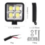 Car Square Work Light with 4 COB Lamp Beads