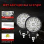 D0035 6.3W 10-30V DC 6000K 3 inch 9 LEDs Circle Offroad Truck Car Driving Light Spotlight Work Light Fog Light