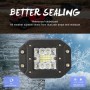 2 PCS Car 3-row 5 inch Embedded Front Bumper Light Work Light with Bracket