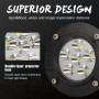 2 PCS Car 5 inch Round Embedded Front Bumper Light Work Light