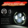 7 inch H4 / H13 DC 9V-30V 3000LM 3000K-6000K 25W Car Round Shape LED Headlight Lamps for Jeep Wrangler, with Angel Eye