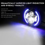 7 inch H4 / H13 DC 9V-30V 3000LM 6000K 25W Car Round Shape LED Headlight Lamps for Jeep Wrangler, with Angel Eye(Blue Light)