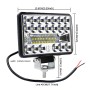 2 PCS WUPP CS-1243A1 Car 4 inch Square 20LEDs Highlight Work Light Modified Spotlight