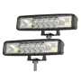 2 PCS Car 6 inch Dual-row Mixed Light Strip Lamp Floodlight & Spotlight Work Light