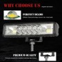 2 PCS Car 6 inch Dual-row Mixed Light Strip Lamp Floodlight & Spotlight Work Light