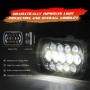 7 inch(5X7)/(7X6) H4 DC 9V-30V 30000LM 300W 8LEDs Car Square Shape LED Headlight Lamps for Jeep Wrangler