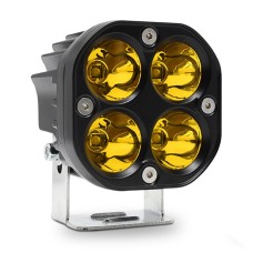 Car 3 inch 4LEDs Strobe Spotlight 20W / 2000LM / 6000K / DC9-80V(Yellow Light)