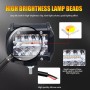 4 inch 13W 3 Row Car LED Strip Light Working Refit Off-road Vehicle Lamp Roof Strip Light with Yellow White Flash