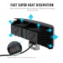 CS-1169B1 DC10-85V 65W 6000LM 6500K 24 LEDs Car Off-road Vehicle Modified Neptune Strip Light LED Headlight