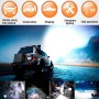 48W Bridgelux 4000lm 16 LED White Light Floodlight Engineering Lamp / Waterproof IP67 SUVs Light, DC 10-30V(Black)