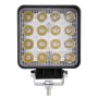 48W Bridgelux 4000lm 16 LED White Light Floodlight Engineering Lamp / Waterproof IP67 SUVs Light, DC 10-30V(Black)