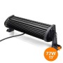 72W Bridgelux 24 LED White Light High Power Long Floodlight Engineering Lamp / Waterproof IP67 SUVs Light, DC 10-30V(Black)