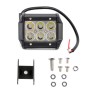 18W CREE 6 LED White Light Condenser Engineering Lamp / Waterproof IP67 SUVs Light, DC 10-30V(Black)