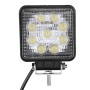 27W Bridgelux 2150lm 9 LED White Light Condenser Engineering Lamp / Waterproof IP67 SUVs Light, DC 10-30V(Black)