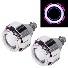 IPHCAR M803 H1 2.5 inch 12V Bi-Xenon Projector Lens Headlight with Exquisite Angle Eyes Decoration for Left Driving(Pink)