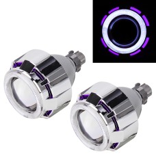 IPHCAR M803 H1 2.5 inch 12V Bi-Xenon Projector Lens Headlight with Exquisite Angle Eyes Decoration for Left Driving(Purple)