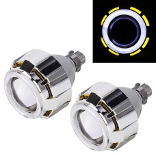IPHCAR M803 H1 2.5 inch 12V Bi-Xenon Projector Lens Headlight with Exquisite Angle Eyes Decoration for Left Driving(Yellow)