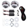 2 PCS H1 3.0 inch 12V Bi-Xenon Projector Lens Headlight Kit with Exquisite Angle Eyes Decoration(Red Light)