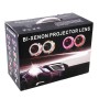 2 PCS H1 3.0 inch 12V Bi-Xenon Projector Lens Headlight Kit with Exquisite Angle Eyes Decoration(Red Light)