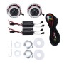 2 PCS H1 2.5 inch 12V Bi-Xenon Projector Lens Headlight Kit with Exquisite Angle Eyes Decoration(Red Light)