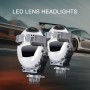 1 Pair RX9 3 inch Car LED Bifocal Lens Headlight Projector Lens Headlight for Left Driving