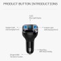 Dual USB Quick Charge Car Charger with Vehicle GPS Locator Real Time Tracking, For iPhone, iPad, Galaxy S8, LG, Nexus and More