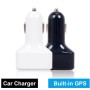 KH-06 Mini Smart Car Charger GPS Vehicle Tracker, Support Dual USB Output, Built-in Microphone