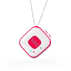 V28 Стиль колье GSM Mini LBS WiFi AGPS Tracker SOS Communicator (Pink)