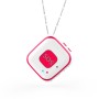 V28 Necklace Style GSM Mini LBS WiFi AGPS Tracker SOS Communicator(Pink)