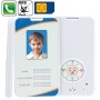 Kid GPS Phone Tracker Pre-set 4 Phone Numbers Online Real Time Tracking Web Free Tracking System SOS Function Smart Card, 2.4G RFID Function (KH-D618A)(White)