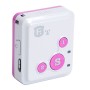 RF-V18 Real Time GSM Mini Tracking SOS Communicator(Pink)